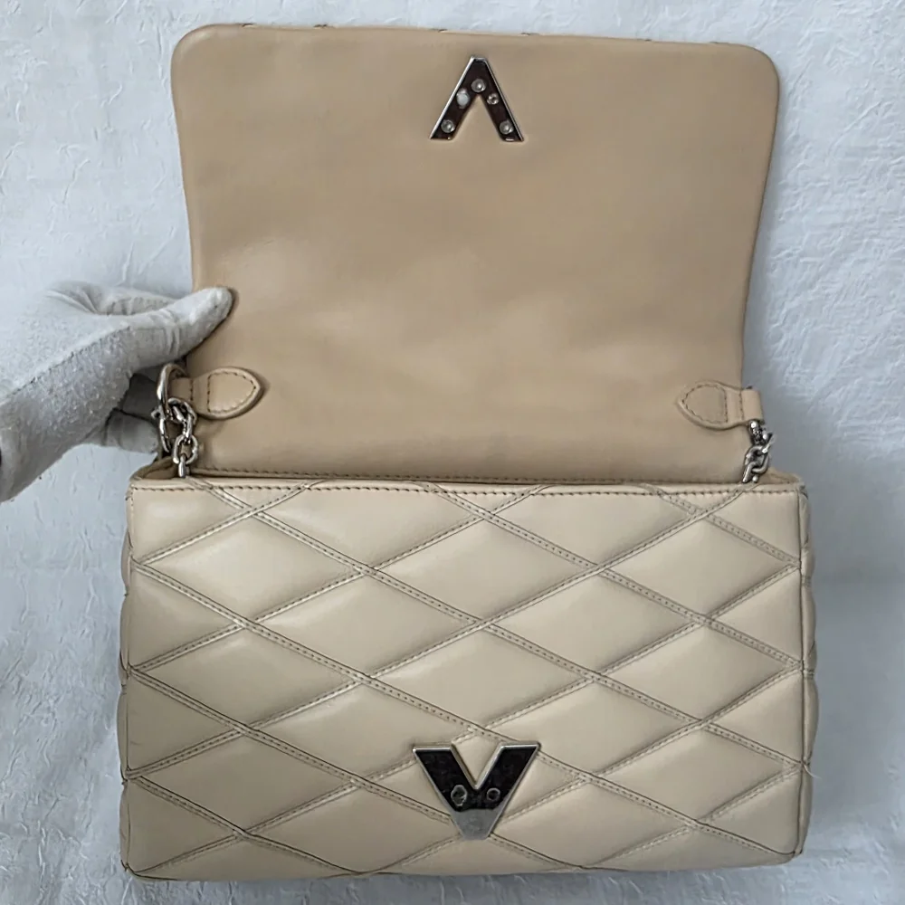‼️SOLD‼️ Auth Louis Vuitton Lambskin Go-14 Malletage MM Shoulder Bag - Picture 6 of 9